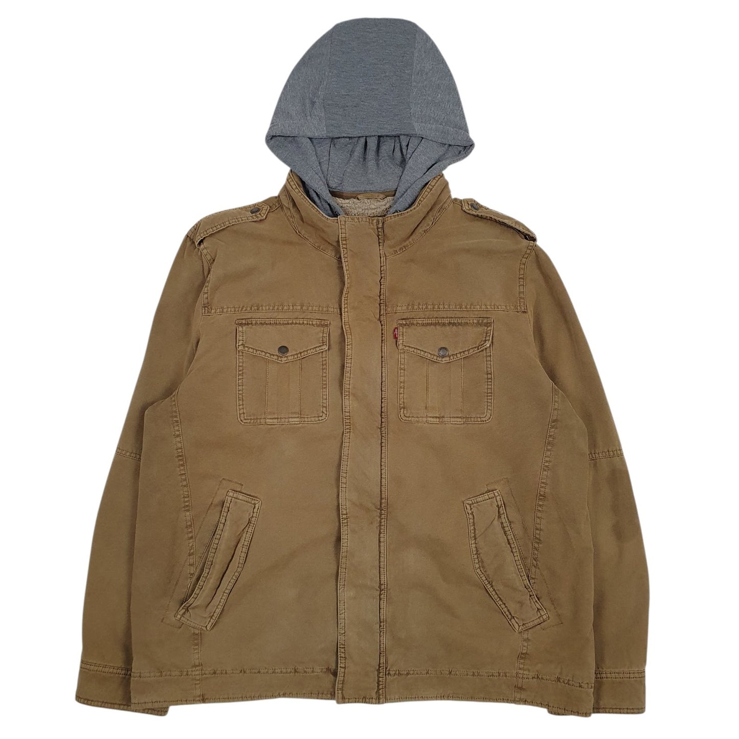 Mens Brown Levis Sherpa Lined  Coat
