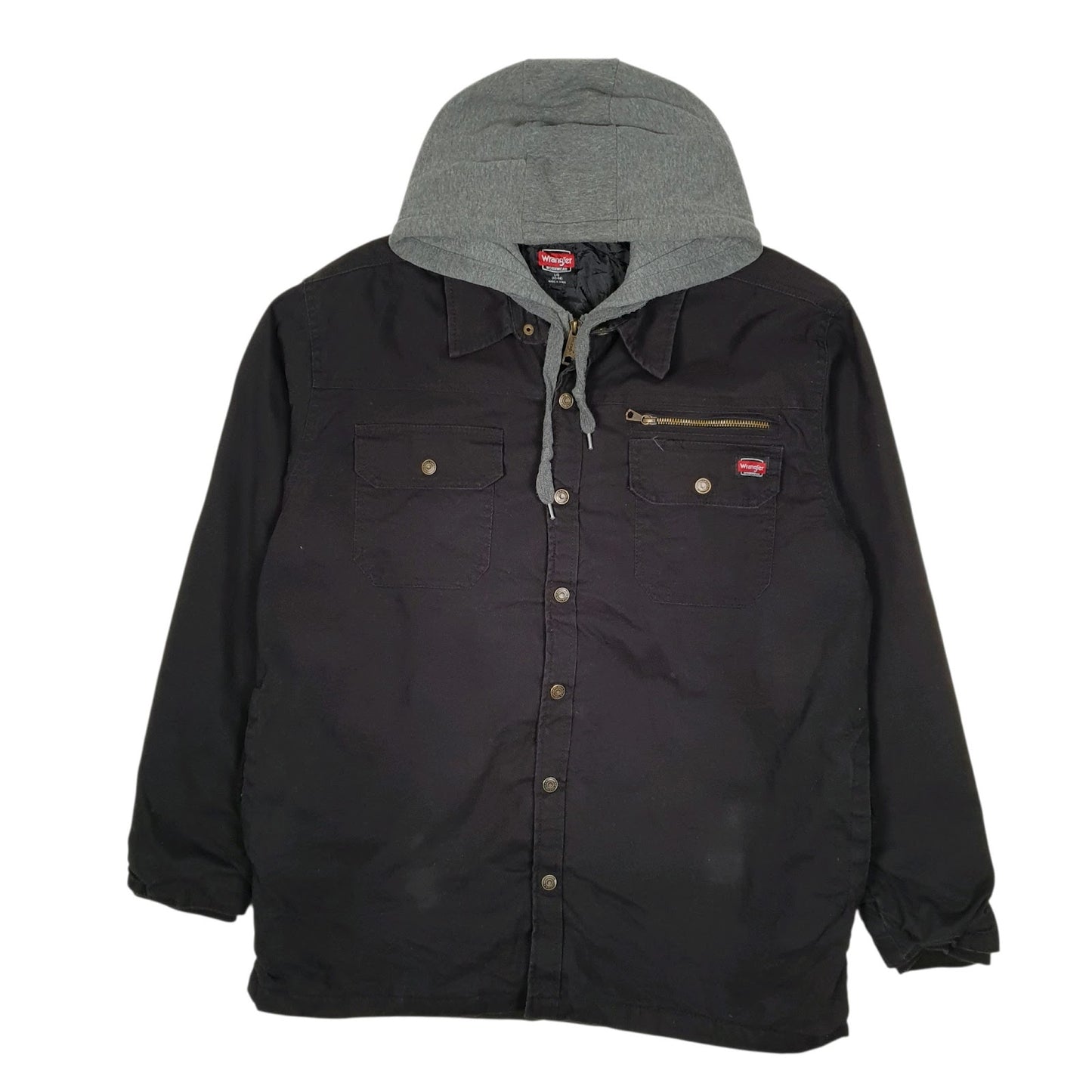 Mens Black Wrangler Chore Hoodie  Coat