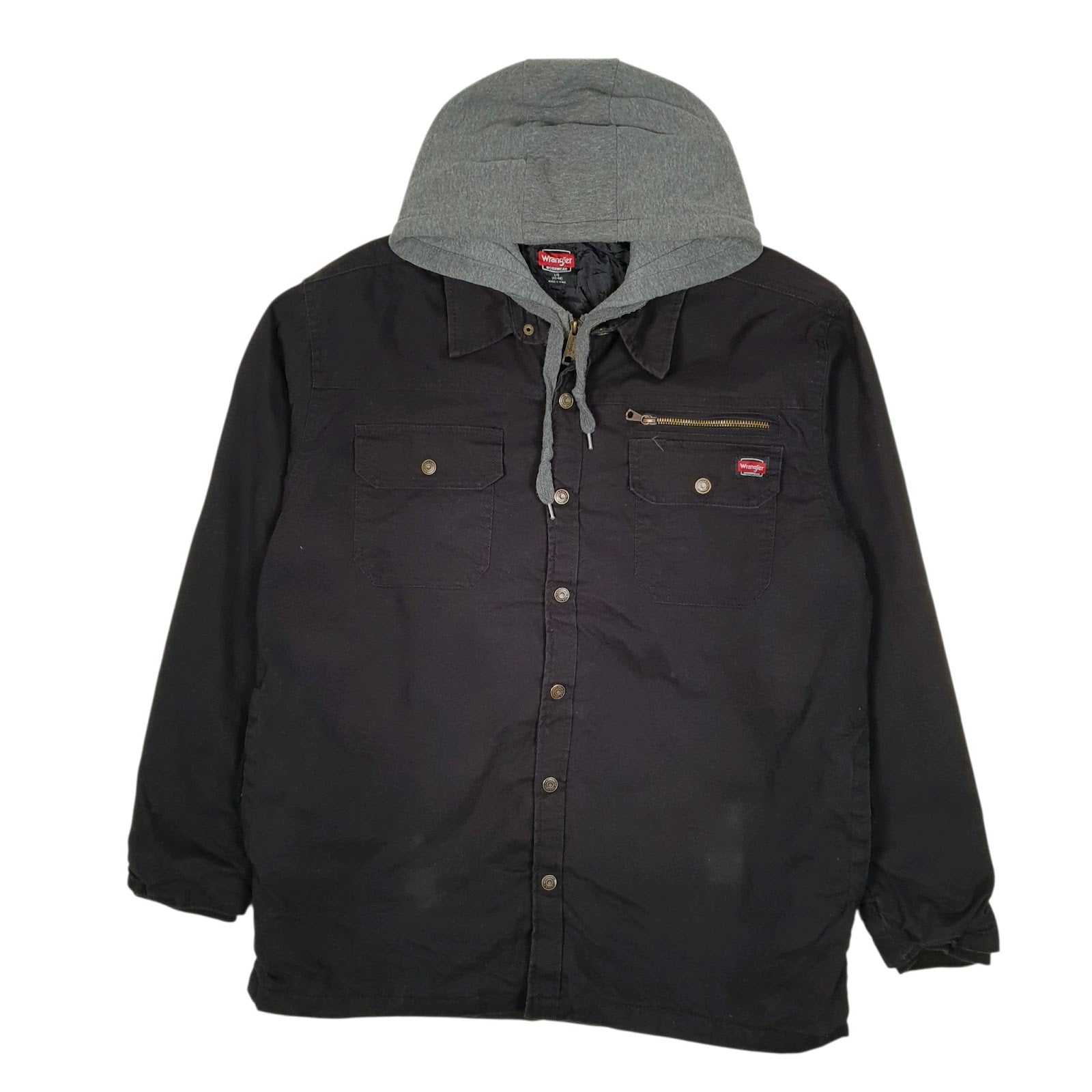 Mens Black Wrangler Chore Hoodie  Coat