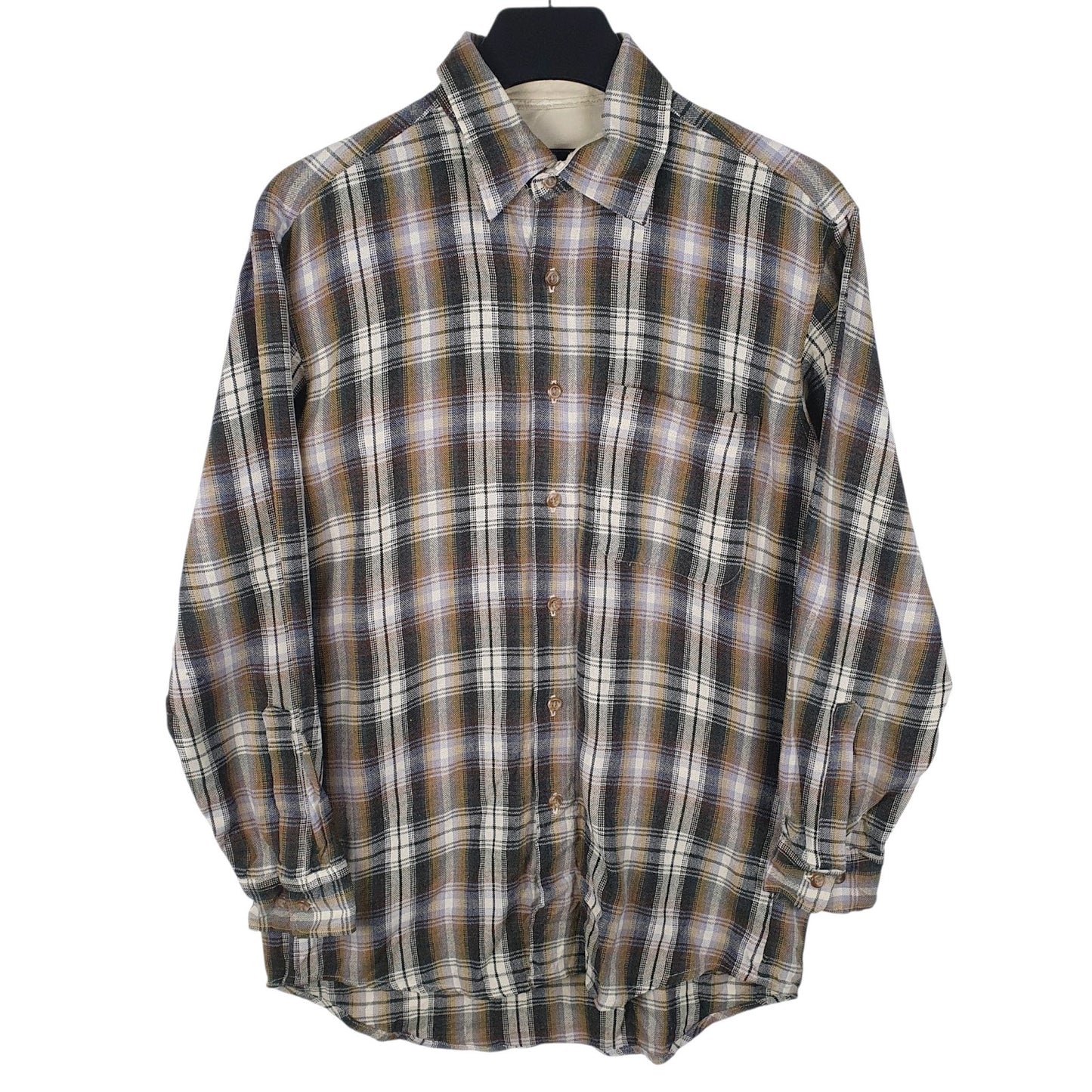 Mens Grey Lavactool Flannel Long Sleeve Shirt