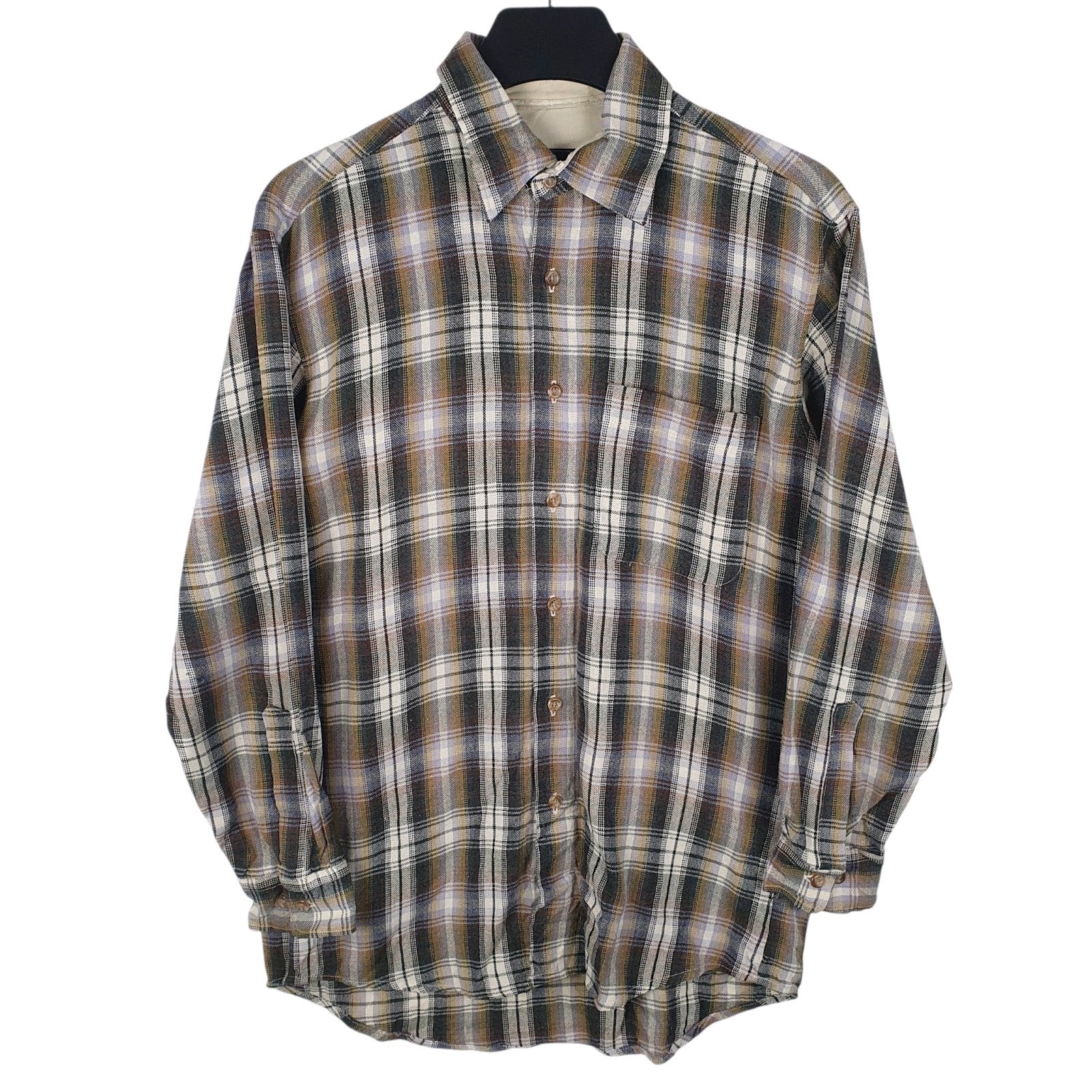 Mens Grey Lavactool Flannel Long Sleeve Shirt