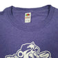 Mens Purple Fruit Of The Loom Knot Hole  T Shirt