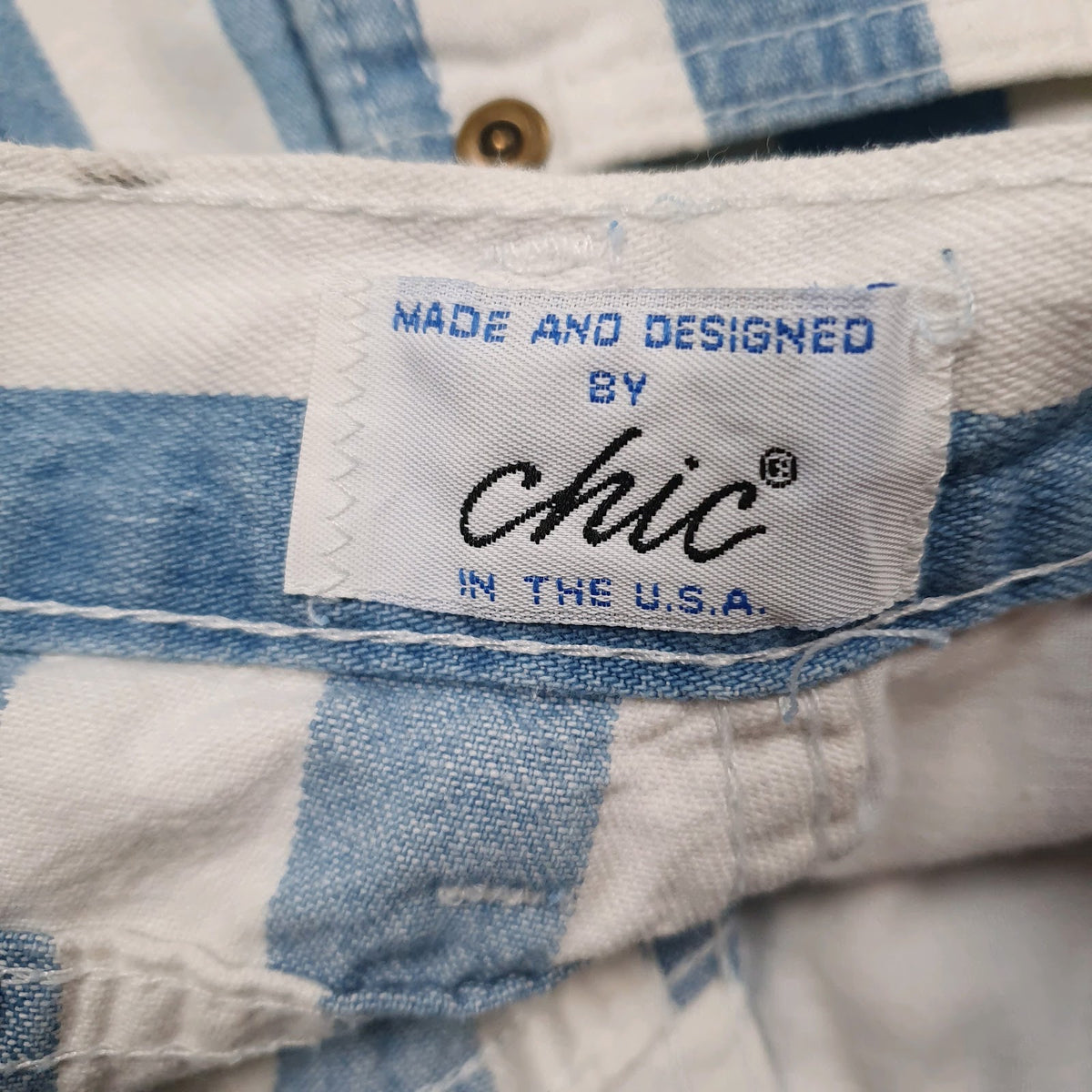 Womens Blue Chic Vintage Made In U.S.A  Shorts