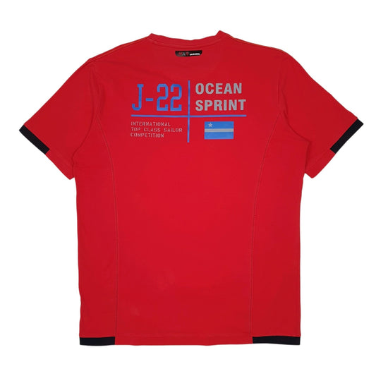 Mens Red Murphy & Nye Sailing Ocean Sprint  T Shirt