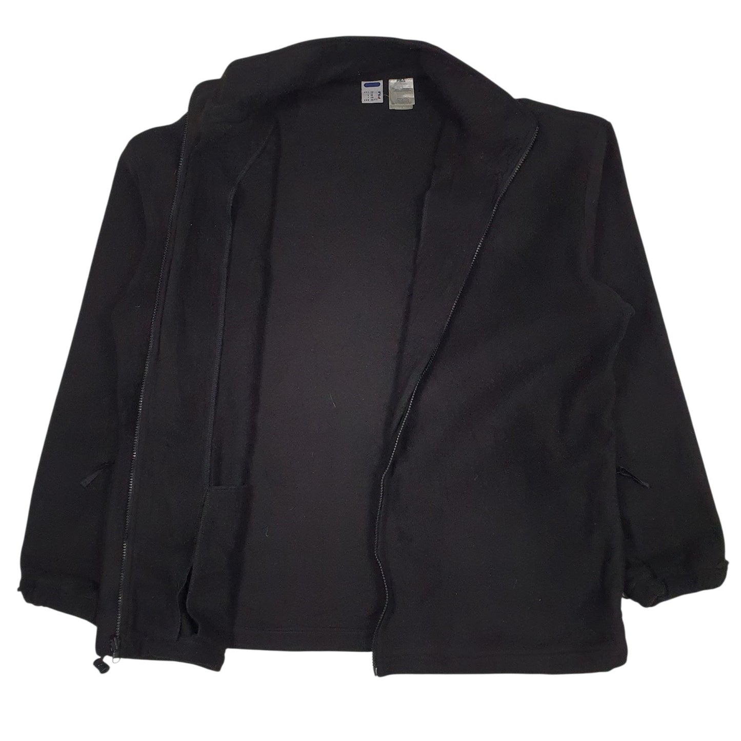 Mens Black Fila  Full Zip Jumper