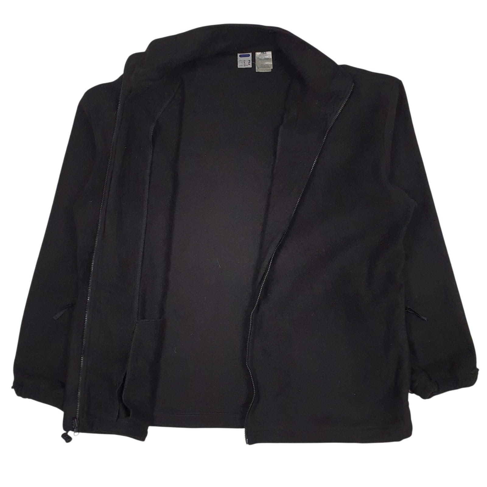 Mens Black Fila  Full Zip Jumper
