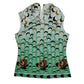 Womens Green MK Modelle Vintage 90s Sleeveless Short Sleeve Shirt