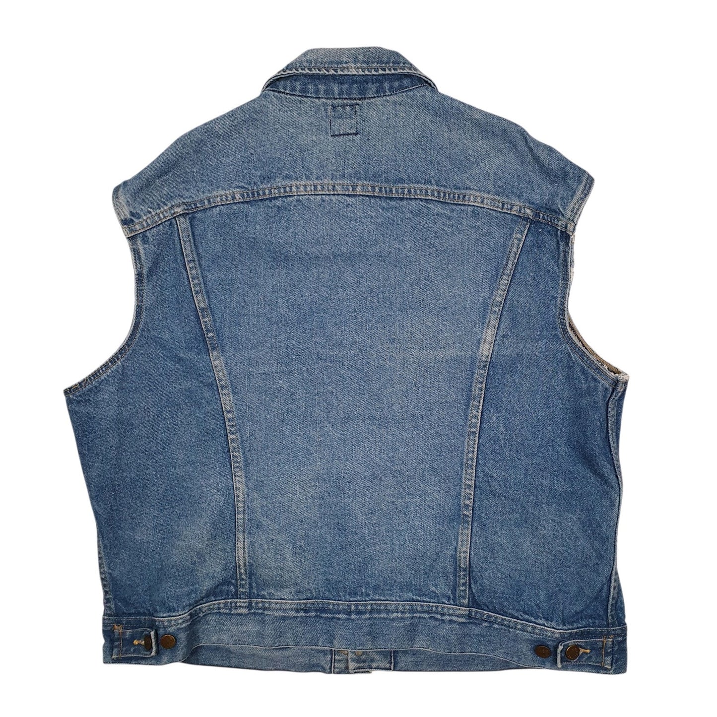 Mens Blue Lee Riders Vintage 90s Trucker Vest Gilet  Coat
