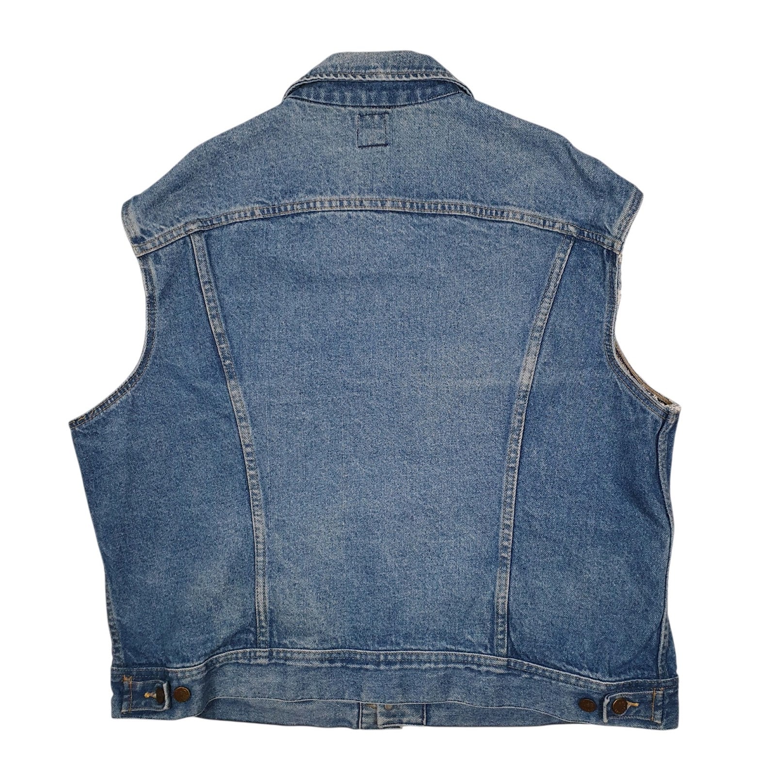 Mens Blue Lee Riders Vintage 90s Trucker Vest Gilet  Coat
