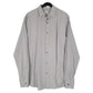 Mens Grey Henry Cottons  Long Sleeve Shirt