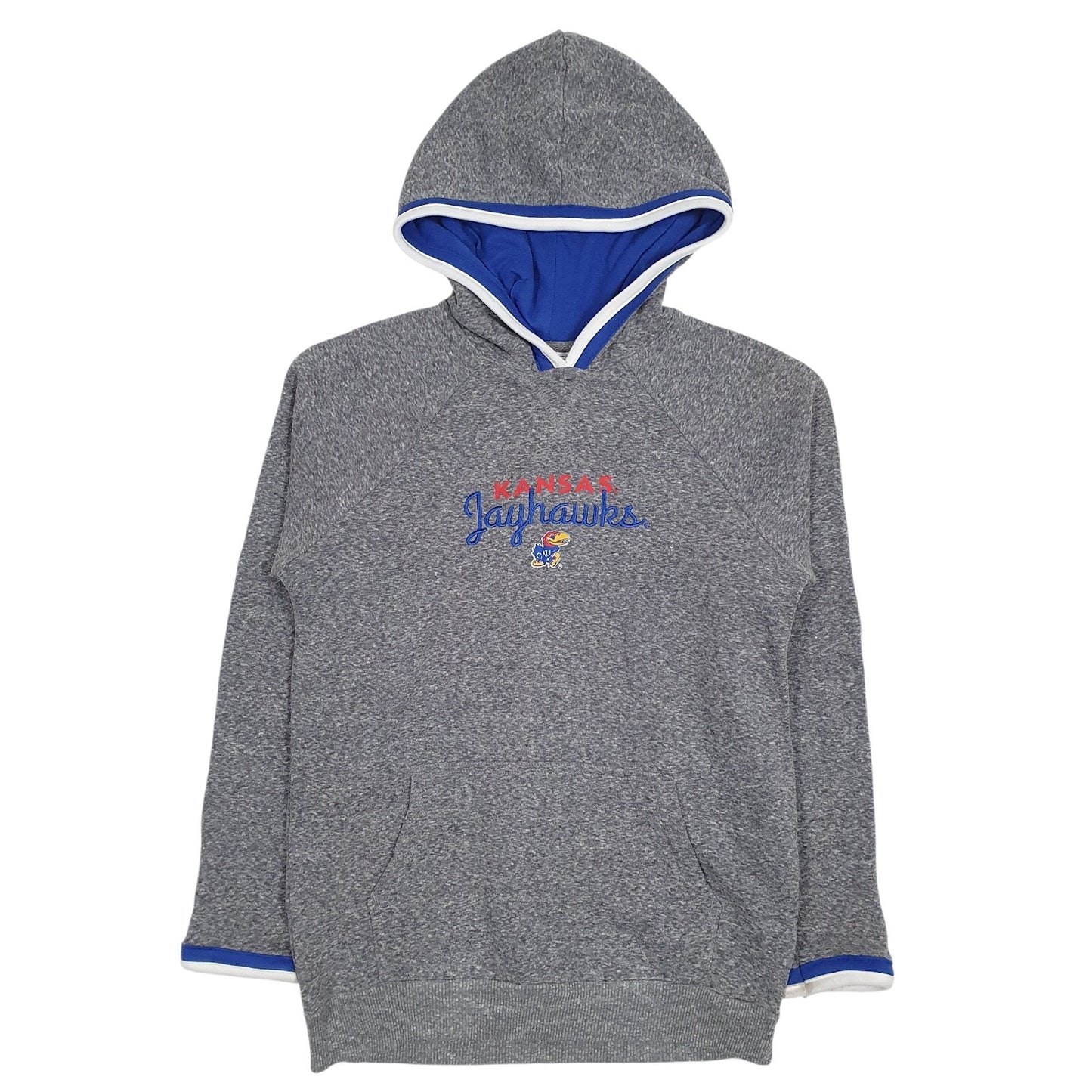 Mens Grey Champion Kansas Jayhawks Hoodie Jumper