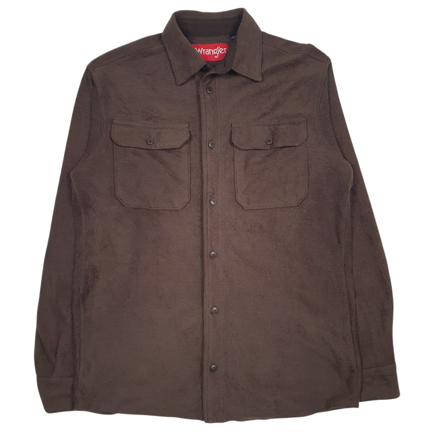 Mens Brown Wrangler  Long Sleeve Shirt