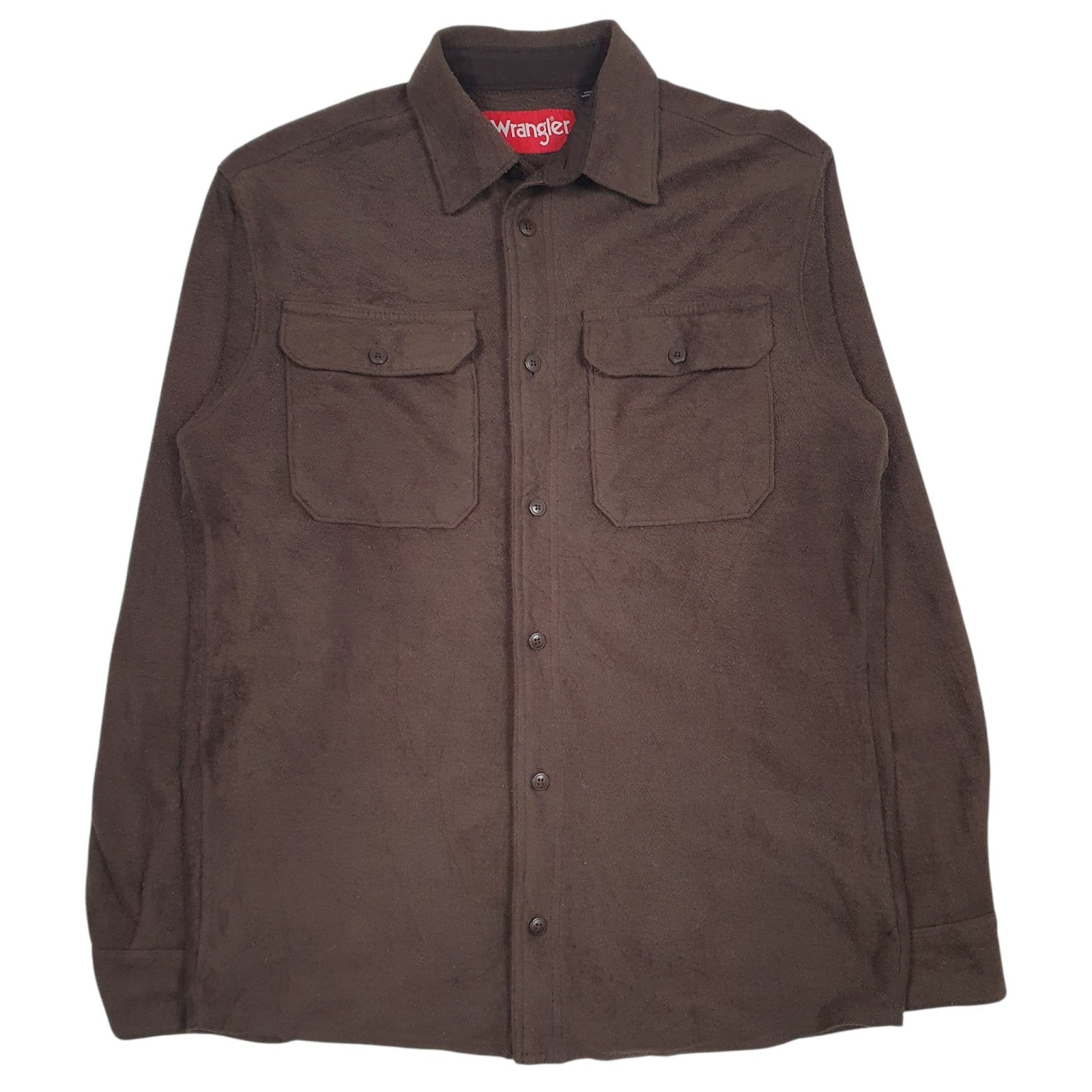 Mens Brown Wrangler  Long Sleeve Shirt