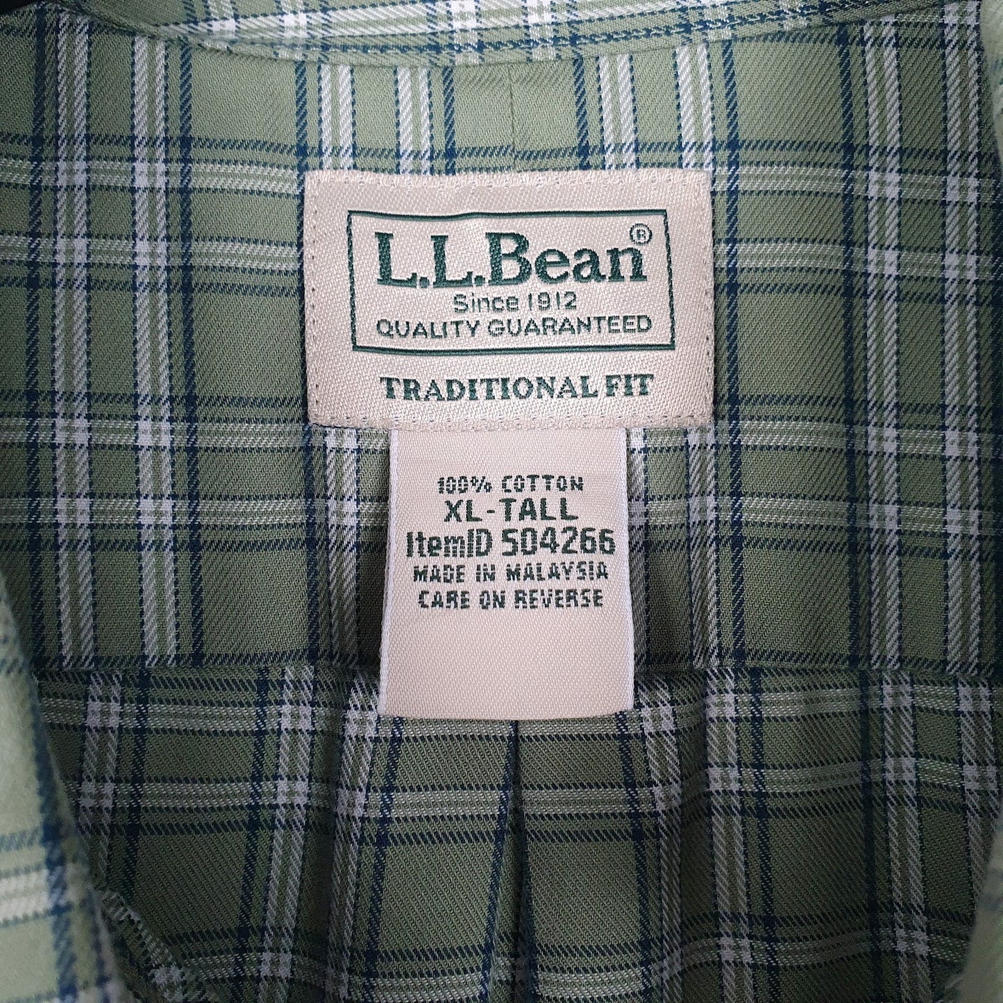 Mens Green L.L.Bean   Shirt