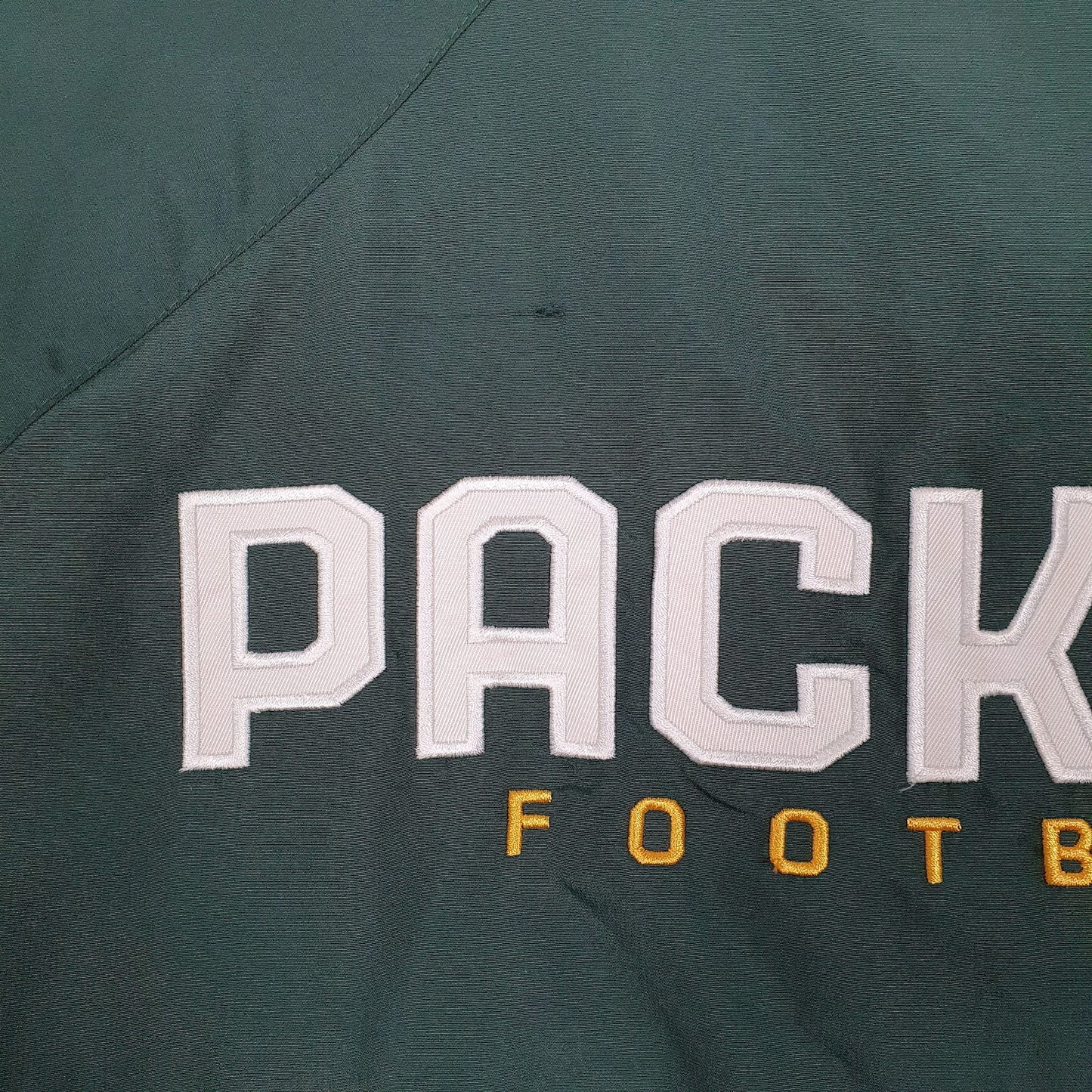 Mens Green NFL Green Bay Packers Quarter Zip Pullover Full Zip Coat