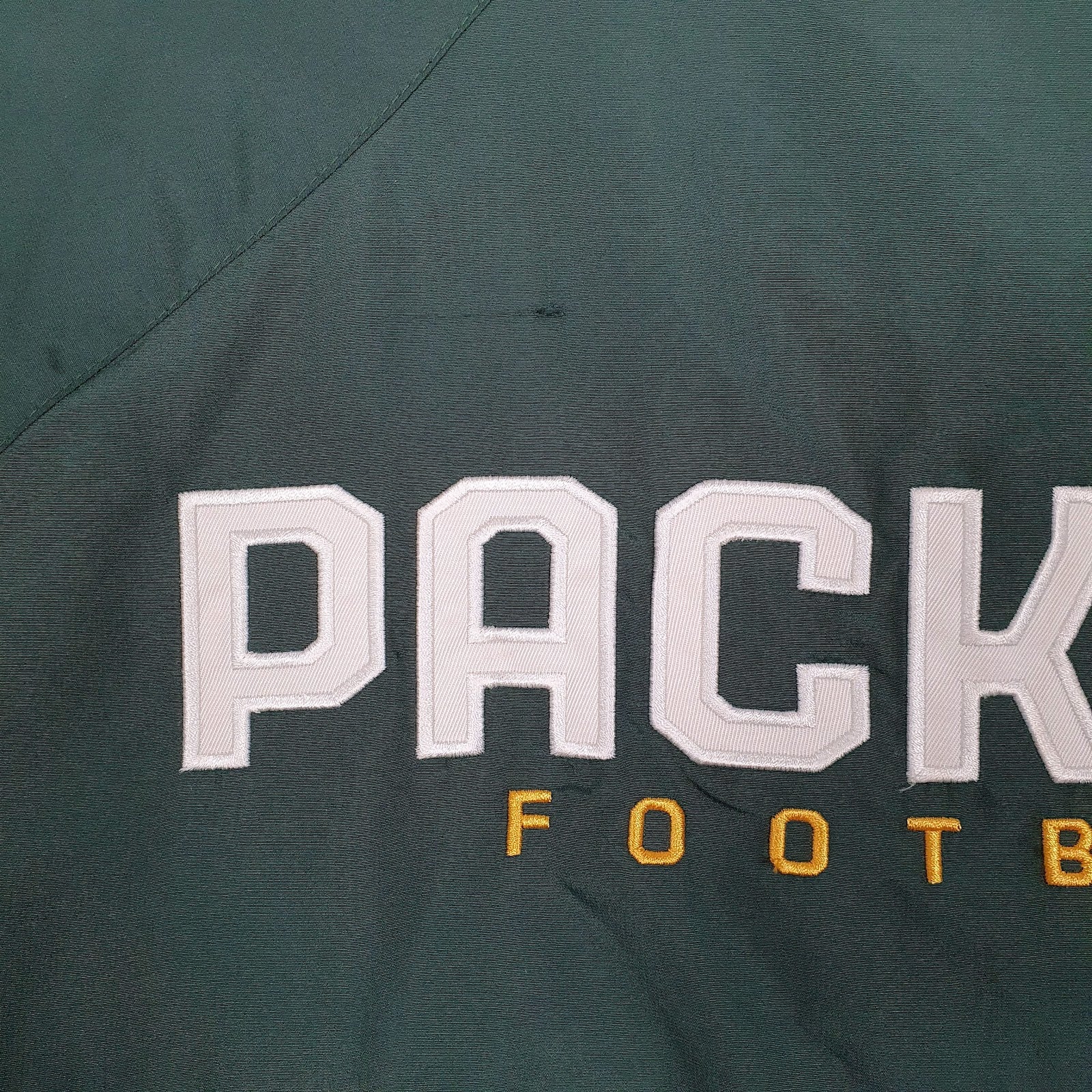 Mens Green NFL Green Bay Packers Quarter Zip Pullover Full Zip Coat