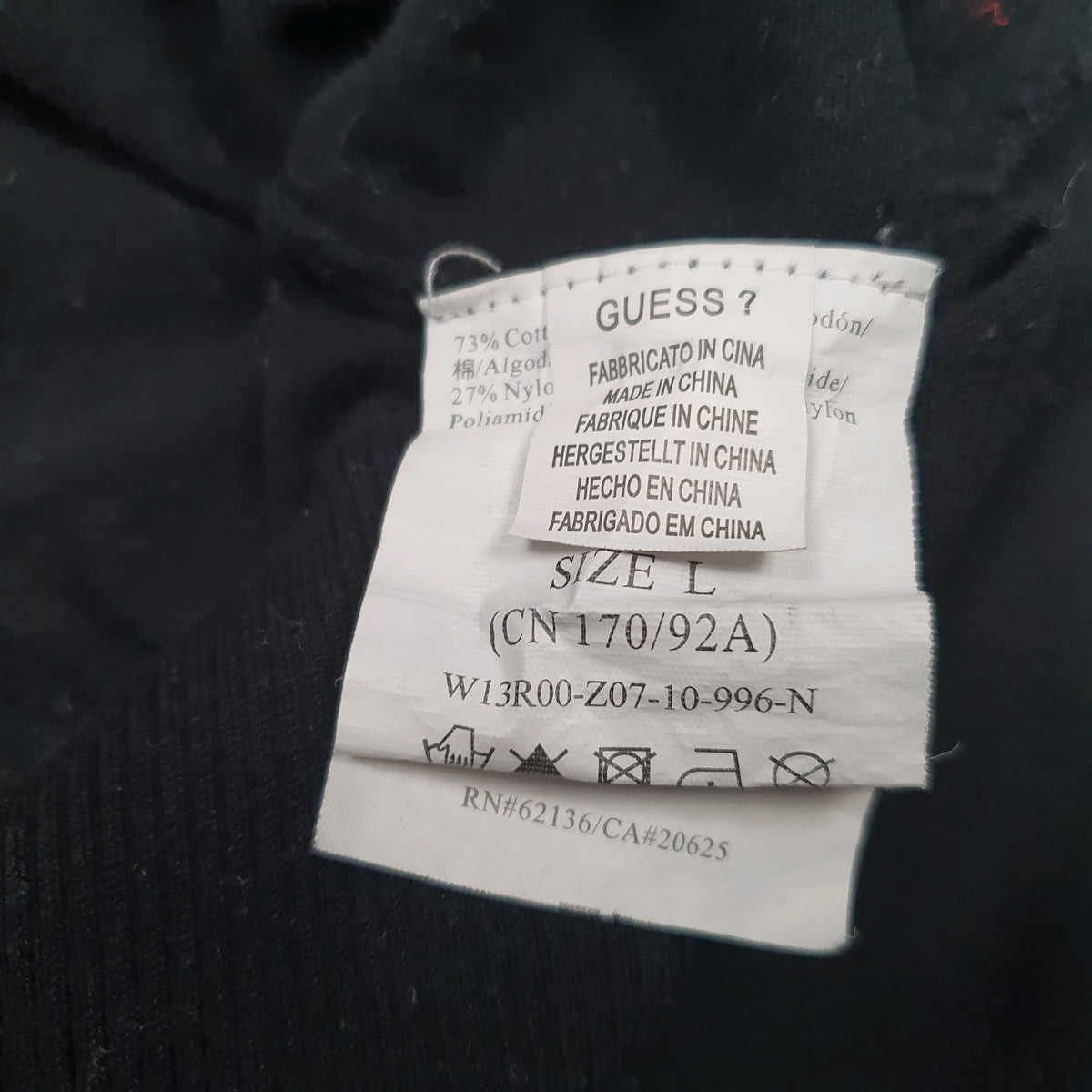 Womens Black Guess Blouse Henley  T Shirt