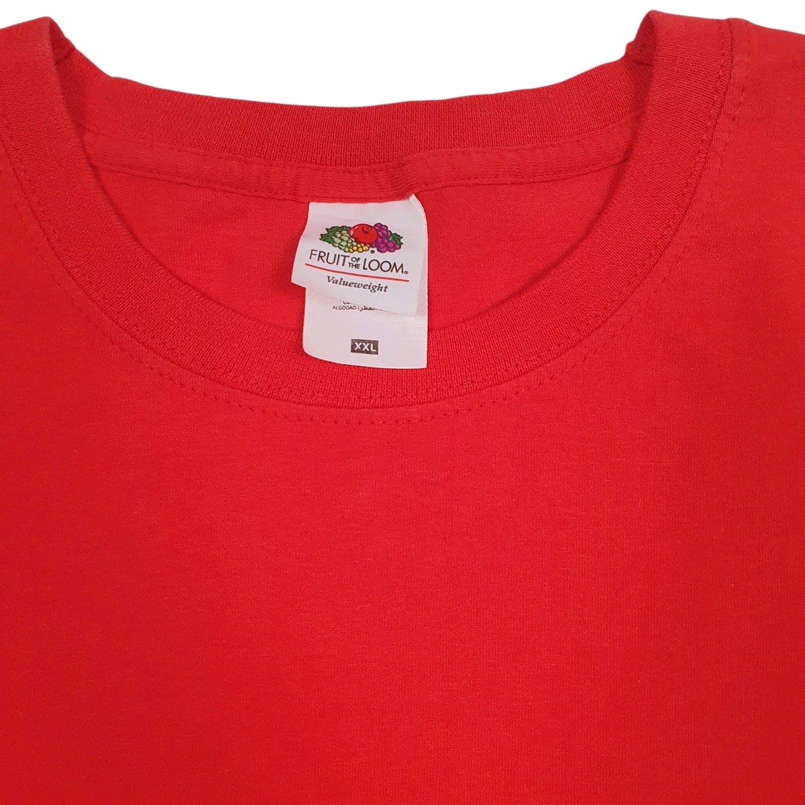 Mens Red Fruit Of The Loom   T Shirt