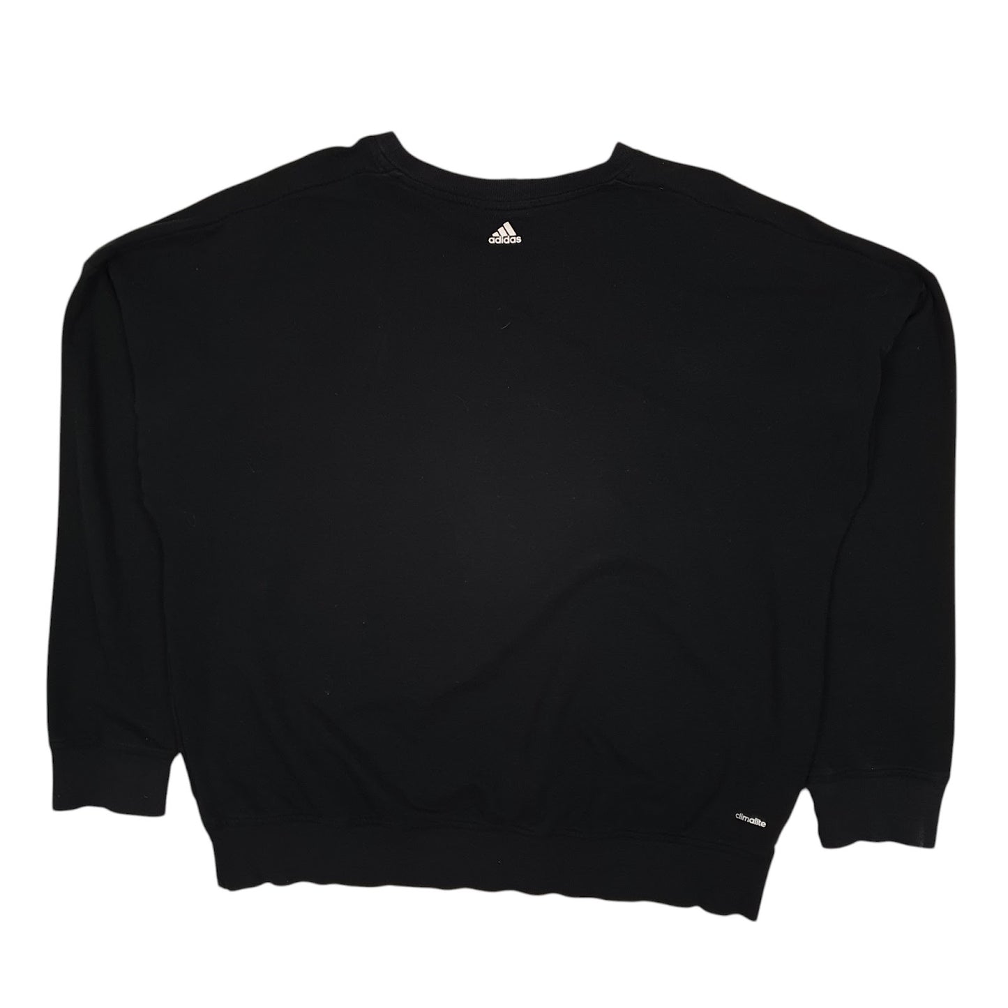 Womens Black Adidas Baggy Crewneck Jumper