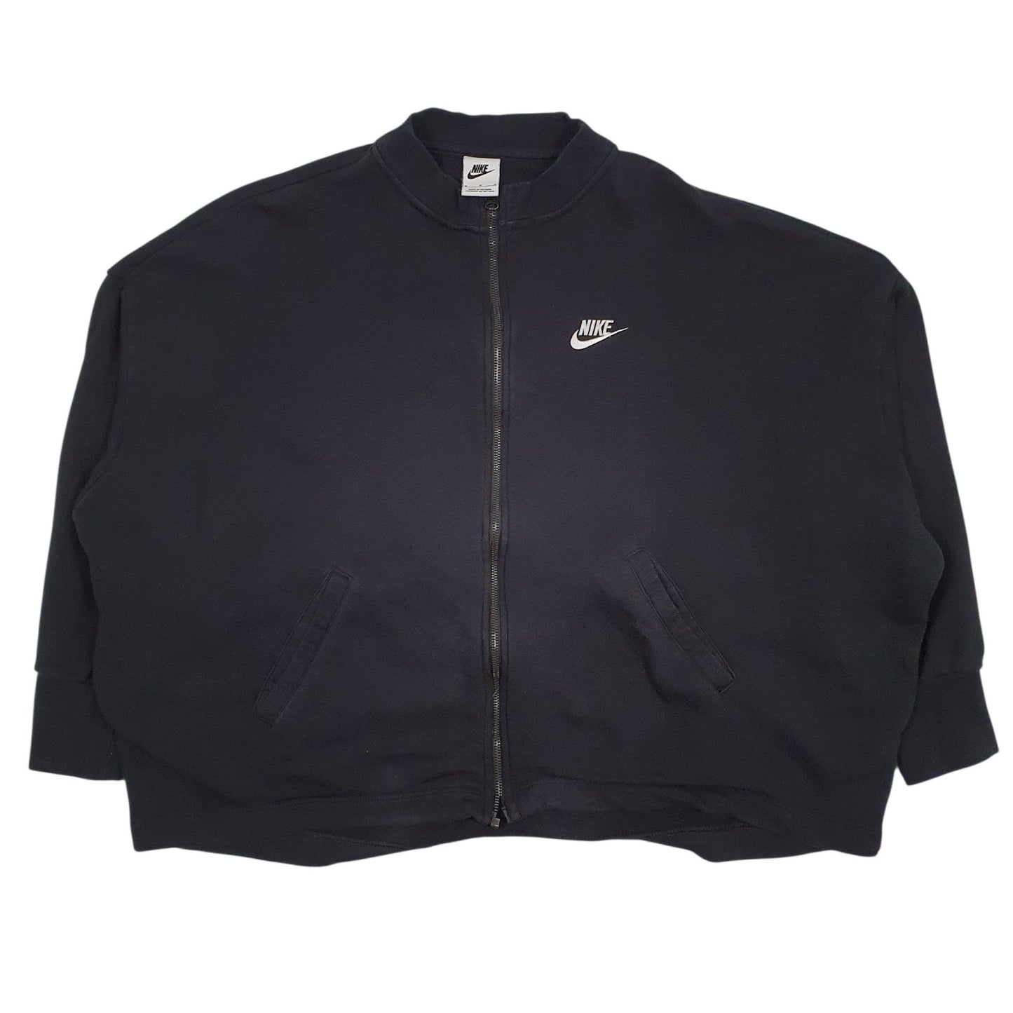 Womens Black Nike Baggy Oversized Full Zip Jumper