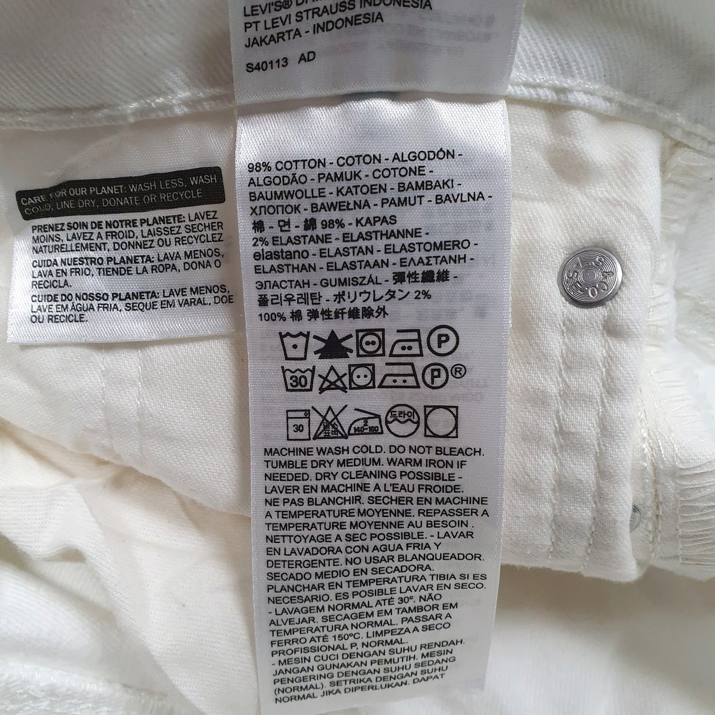 Mens White Levis   Jeans