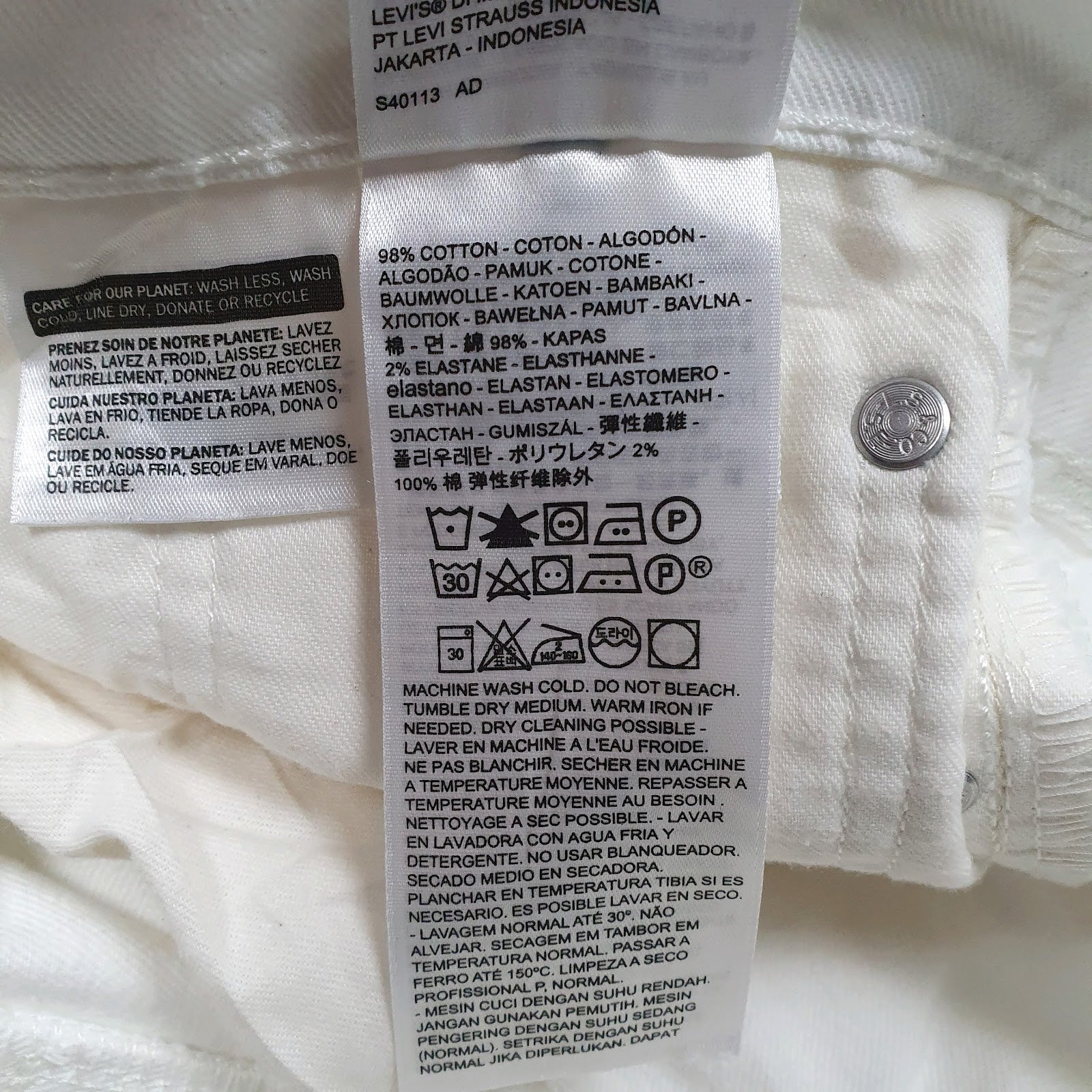 Mens White Levis   Jeans