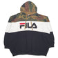 Mens Black Fila Spellout Hoodie Jumper