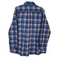 Mens Blue ES Basic Vintage Flannel  Shirt