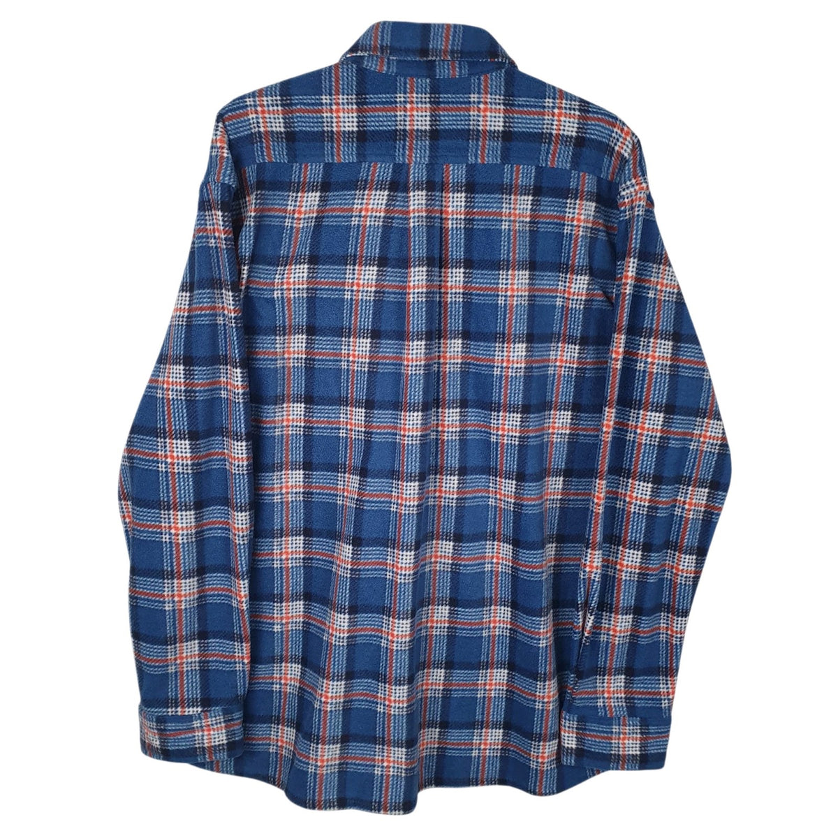 Mens Blue ES Basic Vintage Flannel  Shirt