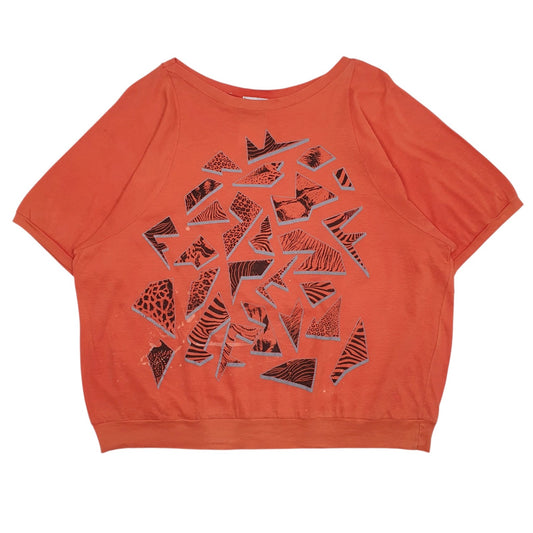 Womens Orange Fendi Vintage 80s/90s Short Sleeve T Shirt