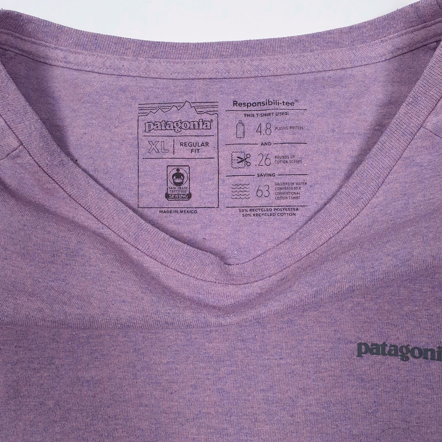Womens Purple Patagonia Responsibili-Tee Hoodie T Shirt