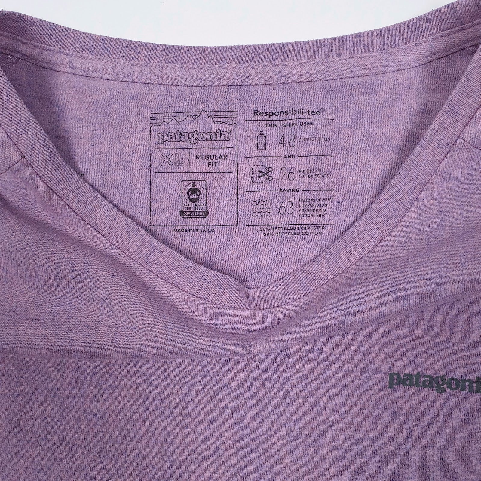 Womens Purple Patagonia Responsibili-Tee Hoodie T Shirt