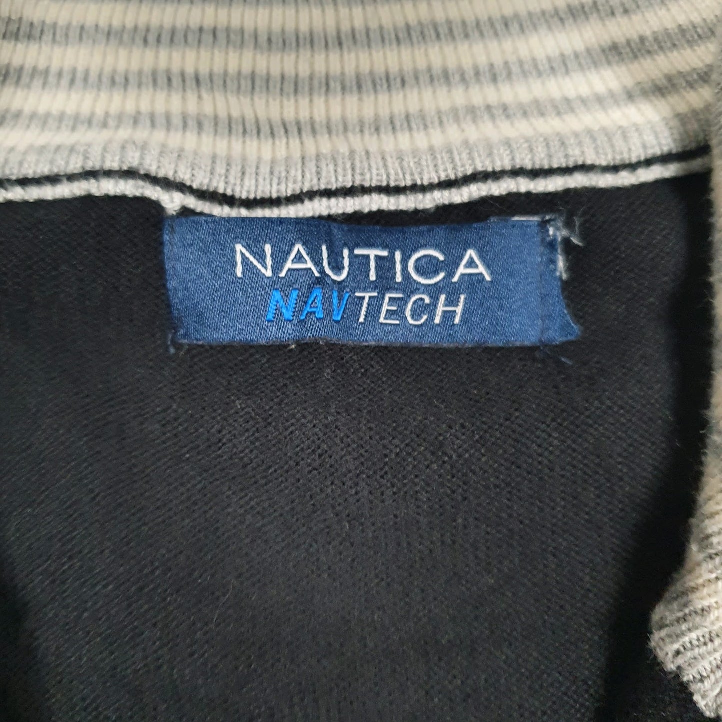 Mens Black Nautica  Quarter Zip Jumper