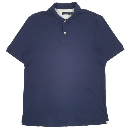 Mens Navy Nautica  Short Sleeve Polo Shirt