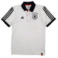 Mens White Adidas Deutschland Germany Football Short Sleeve Polo Shirt