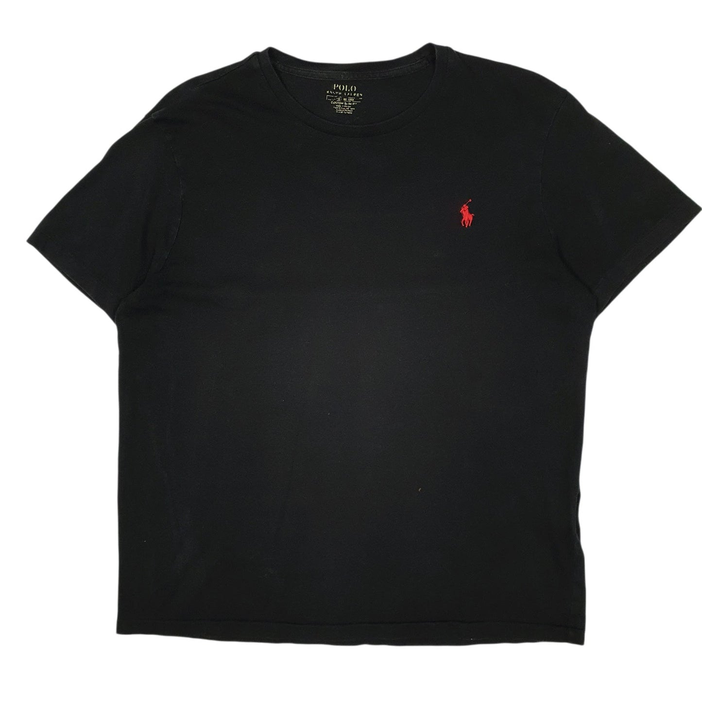 Mens Black Polo Ralph Lauren Custom Slim Fit Short Sleeve T Shirt
