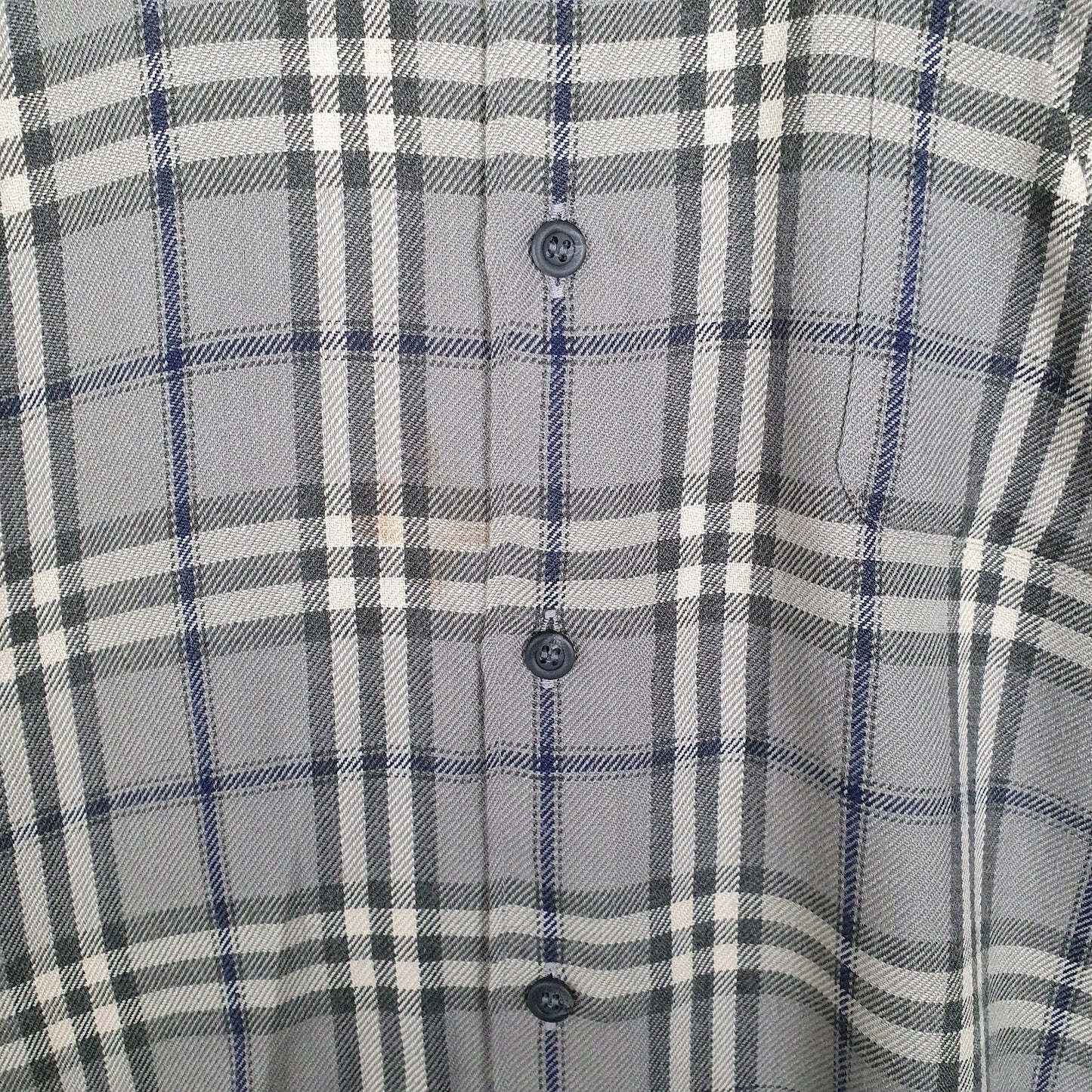 Mens Grey GJ Plaid Flannel  Shirt