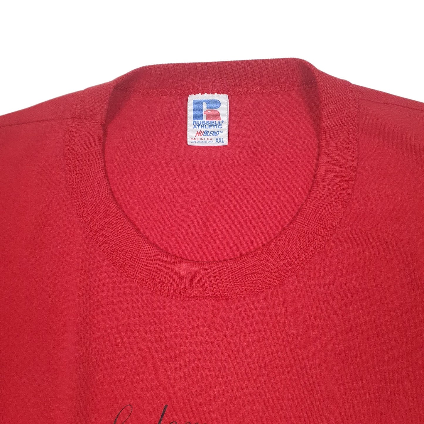 Mens Red Russell Athletic Vintage 90s Single Stich  T Shirt