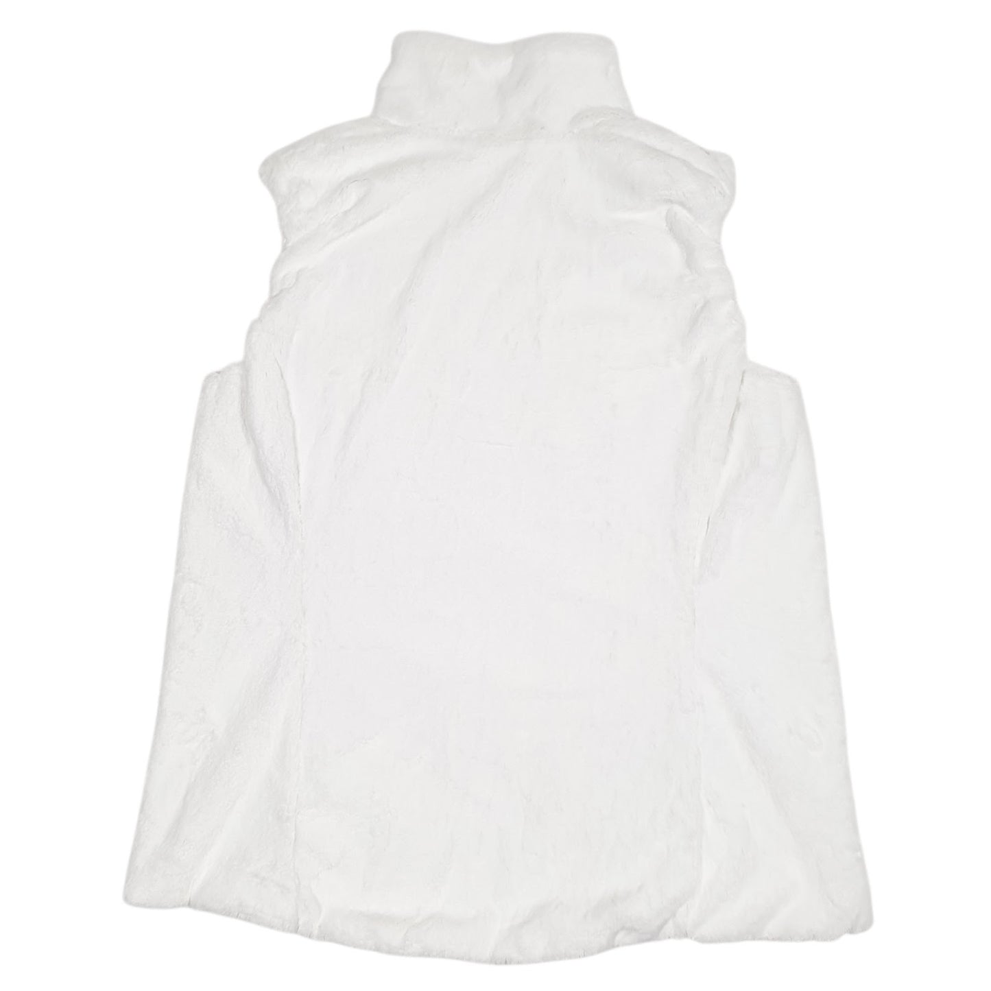 Womens White The North Face Reversible Puffer Fleece Full Zip Coat