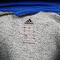 Mens Grey Adidas Spellout Hoodie Jumper