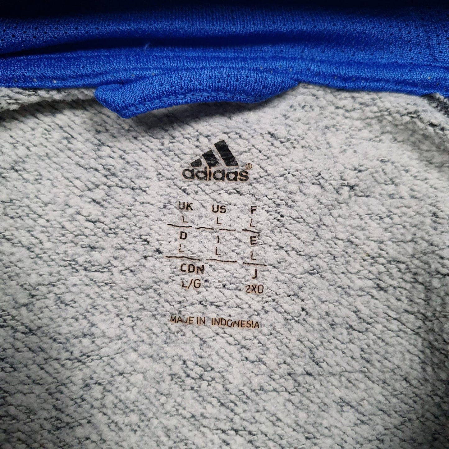Mens Grey Adidas Spellout Hoodie Jumper