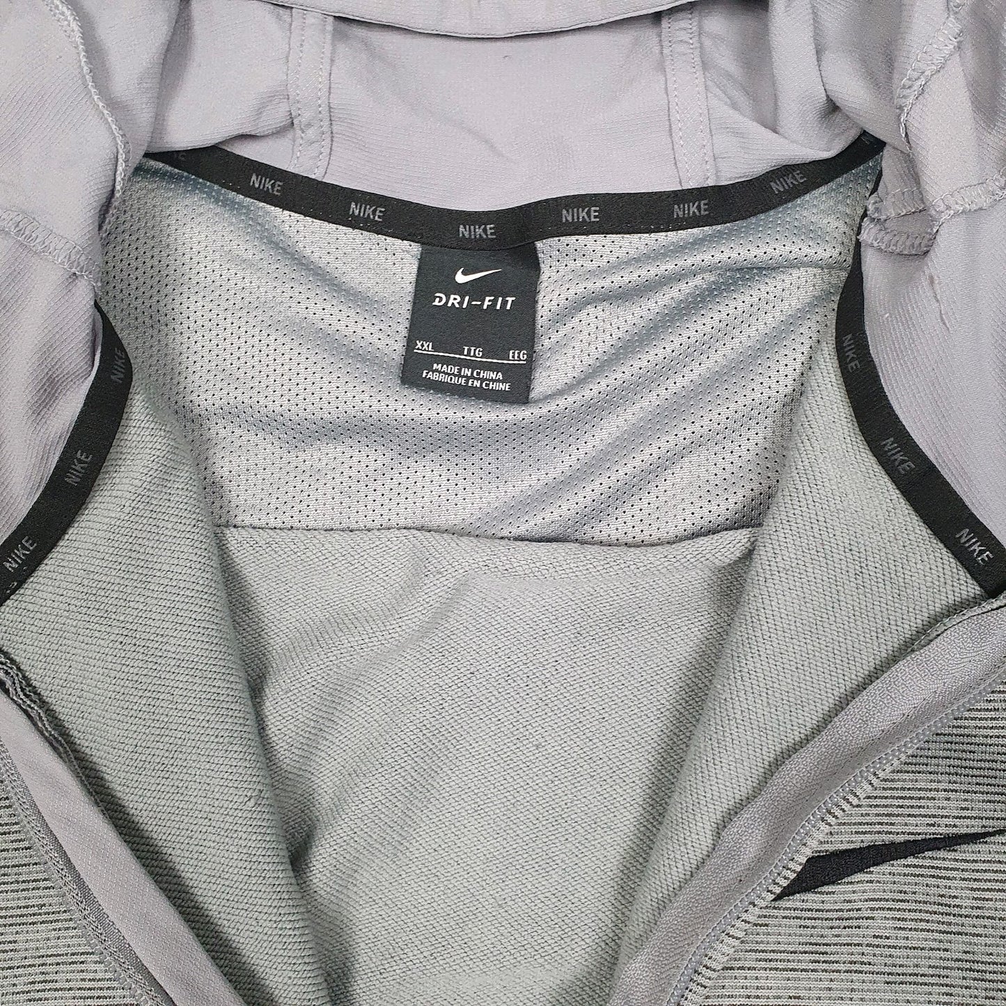 Mens Grey Nike Hoodie Full Zip Jumper