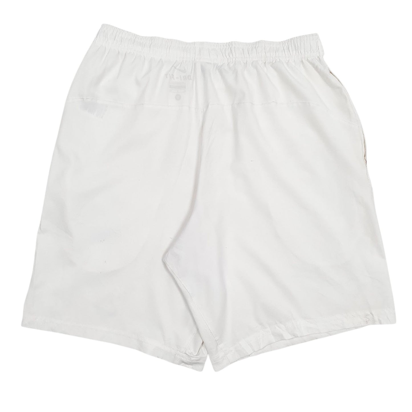 Mens White Nike Dri-Fit Hoodie Shorts