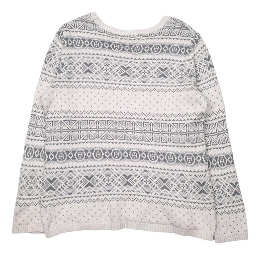 Womens White Tommy Hilfiger Knit Crewneck Jumper