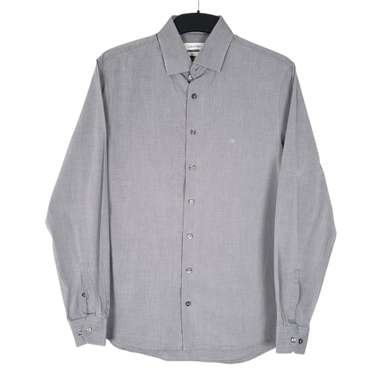 Mens Grey Calvin Klein  Long Sleeve Shirt