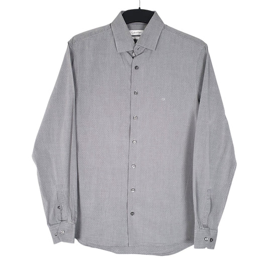Mens Grey Calvin Klein  Long Sleeve Shirt
