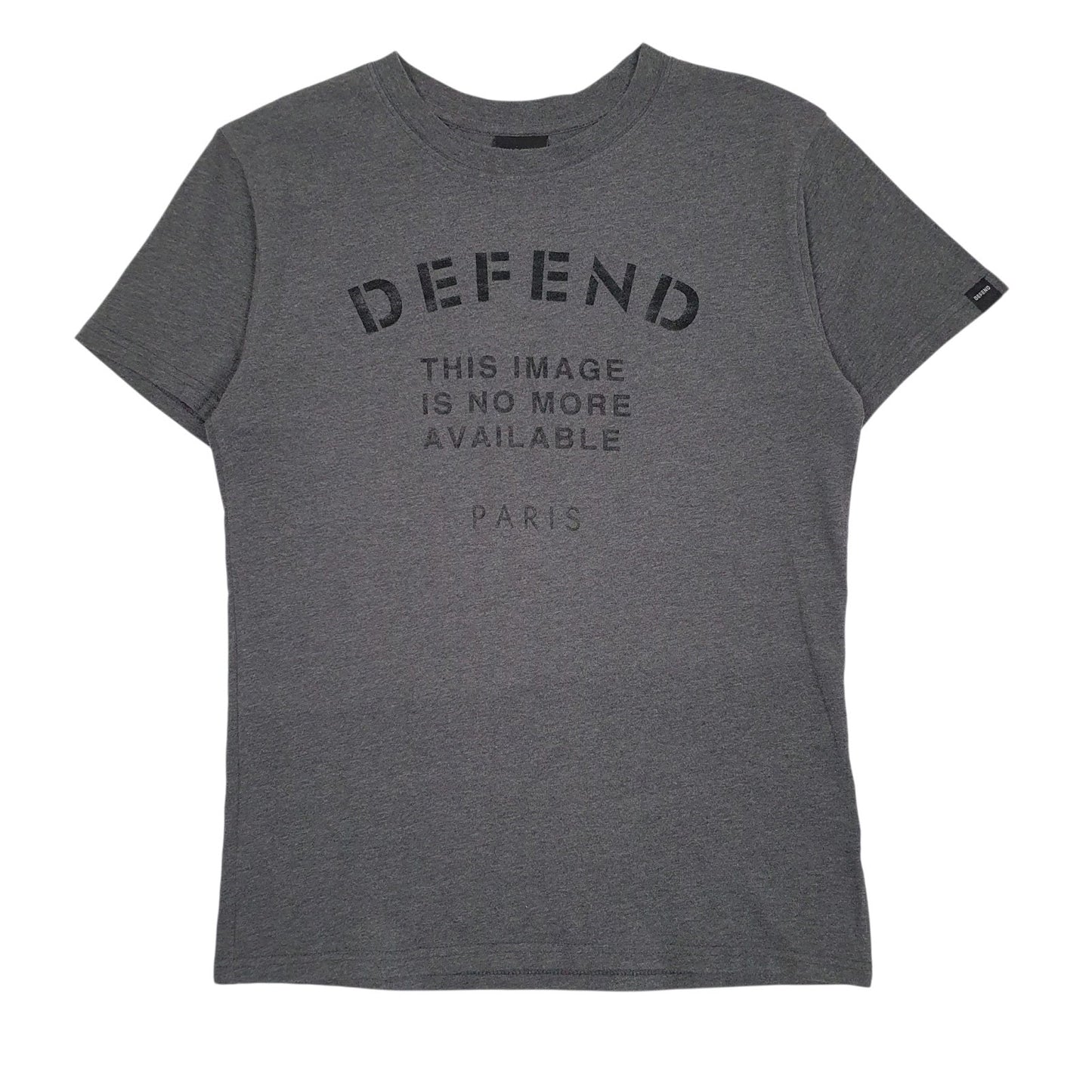Mens Grey Defend Paris Defend Short Sleeve T Shirt