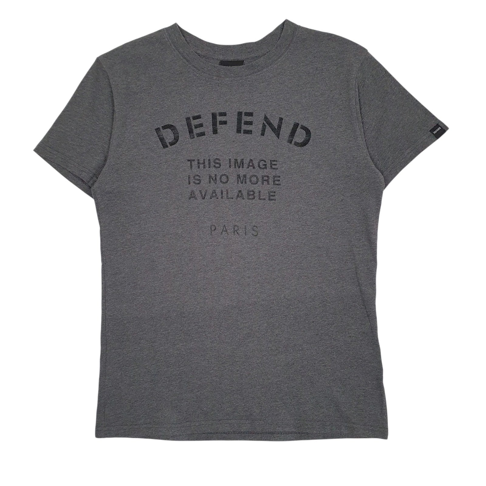 Mens Grey Defend Paris Defend Short Sleeve T Shirt