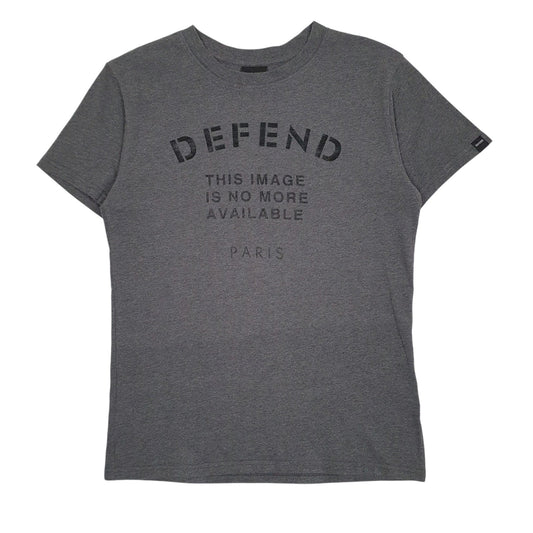Mens Grey Defend Paris Defend Short Sleeve T Shirt