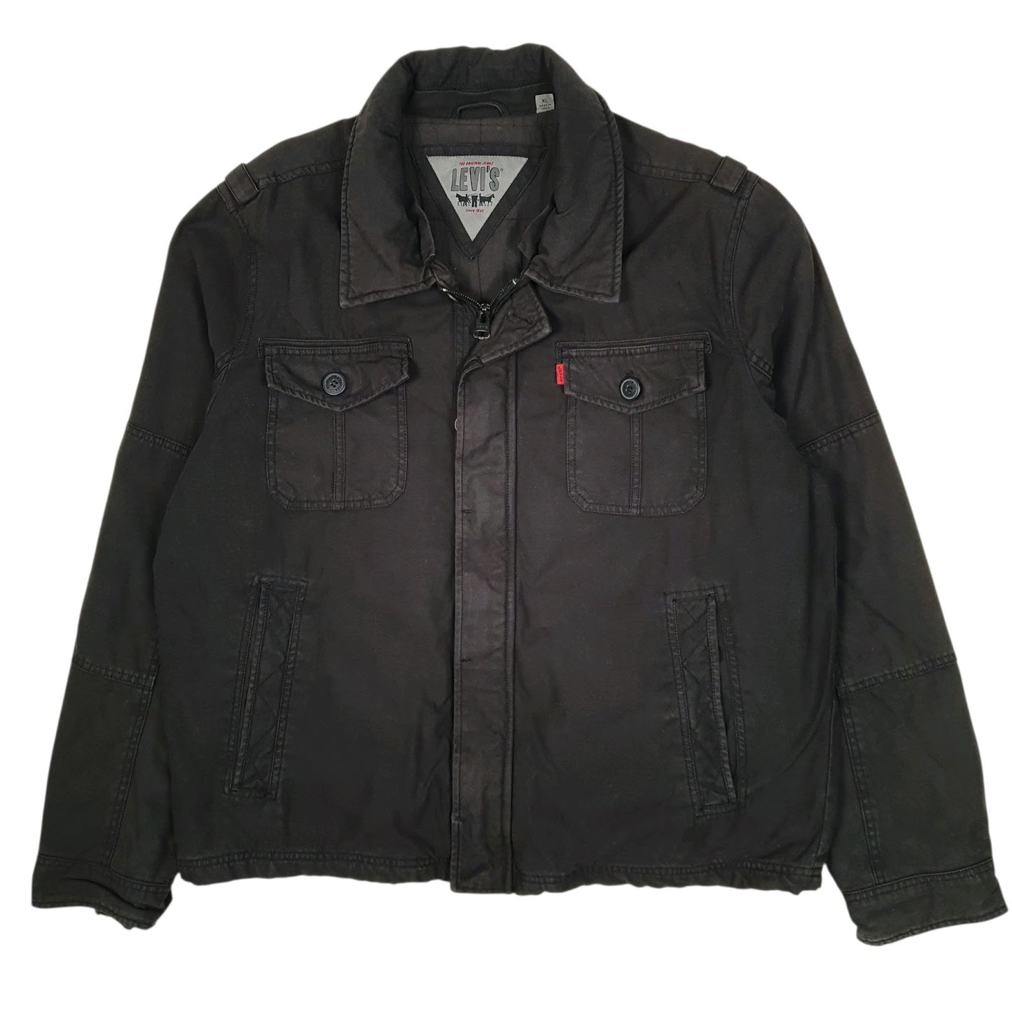 Mens Black Levis Bomber  Coat